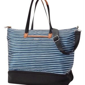 Stella & Dot Crush It Bag Navy White Stripe NWOT